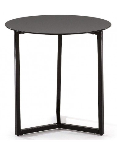Mesa Auxiliar de diseño MARAE  Epoxy Negro Cristal Negro