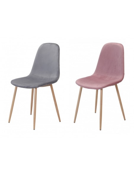 OUTLET Cadeira de design Yaren, metal, veludo