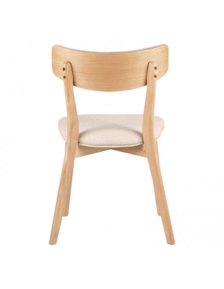 Silla nórdica ANAIS roble, tela Silla nórdica ANAIS roble, tela