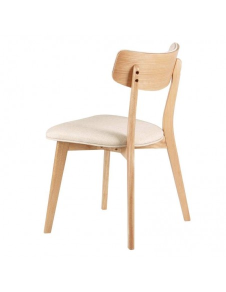 Silla nórdica ANAIS roble, tela Silla nórdica ANAIS roble, tela