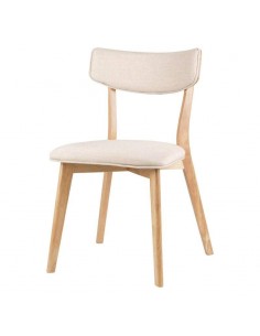 Silla nórdica ANAIS roble, tela 2