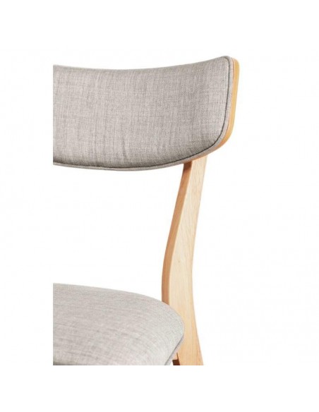 Silla nórdica ANAIS roble, tela