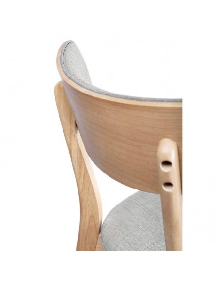 Silla nórdica ANAIS roble, tela