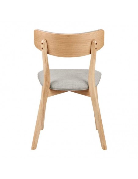 Silla nórdica ANAIS roble, tela