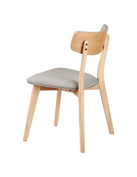 Silla nórdica ANAIS roble, tela