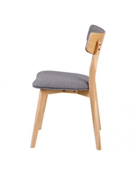 Silla nórdica ANAIS roble, tela