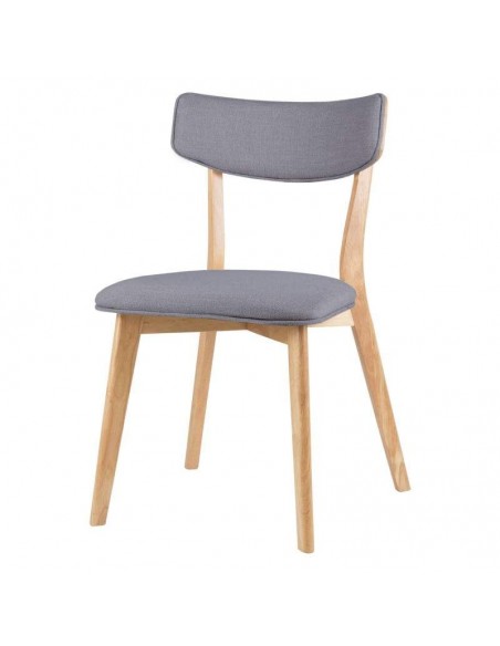 Silla nórdica ANAIS roble, tela