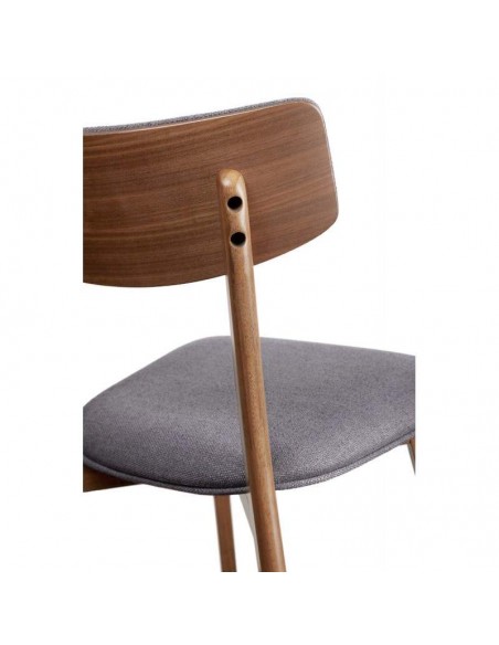 Silla nórdica ANAIS Nogal, tela