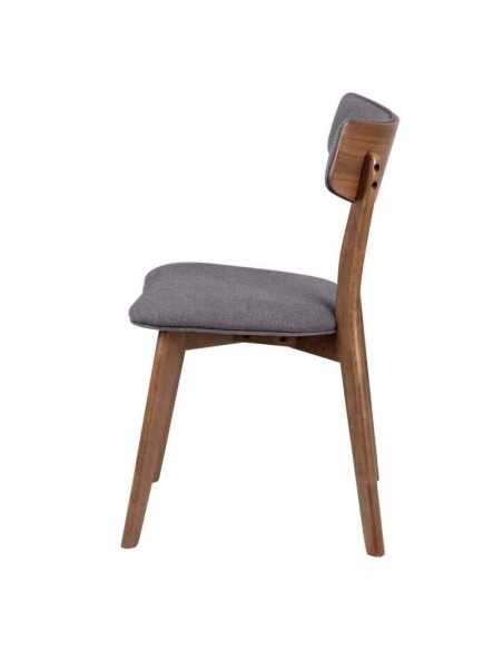 Silla nórdica ANAIS Nogal, tela