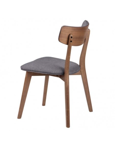 Silla nórdica ANAIS Nogal, tela