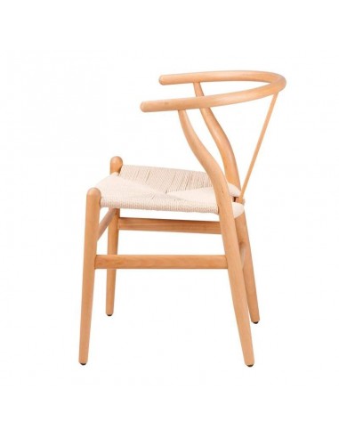 Silla WISH madera natural, inspirada en H. Wegner