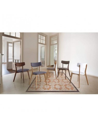 Cadeira nórdica AVA, carvalho, branco