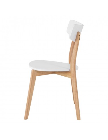 Silla nórdica AVA, roble, blanco