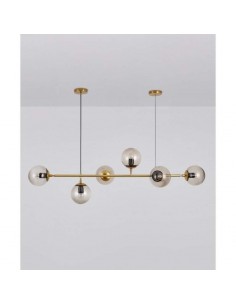 Lámpara ALMUDENA, colgante, metal, cristal, 6 luces. 2