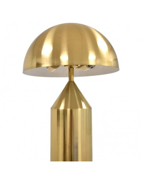 Abajur de pé de COGUMELO, metal, ouro.