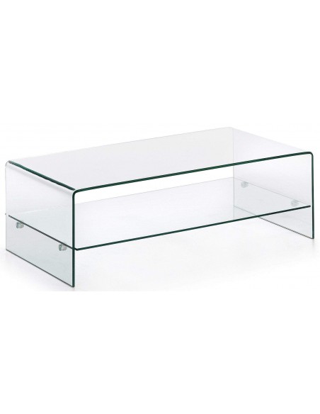 Mesa Centro de design moderno e minimalista BURANO110x55 Vidro Transparente