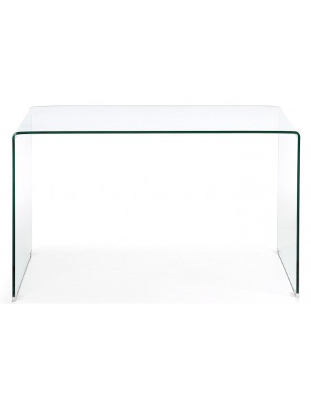  Mesa de escritório de design minimalista BURANO 125x70 Vidro Transparente