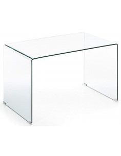Mesa de escritório de design minimalista BURANO 125x70 Vidro Transparente