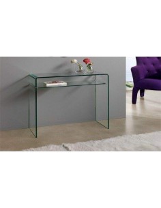 Console Sala minimalista Adana 100x33, Vidro Curvado 2