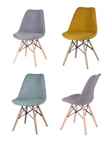 SILLA NORDICA LINDY, madera, tela