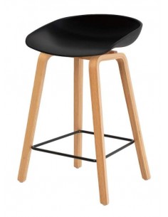 Taburete fijo nordico RUTH 66, madera, plástico