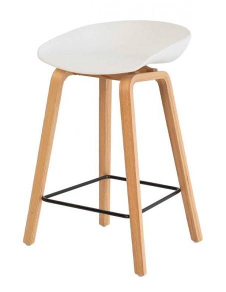 Taburete fijo nordico RUTH 66, madera, plástico