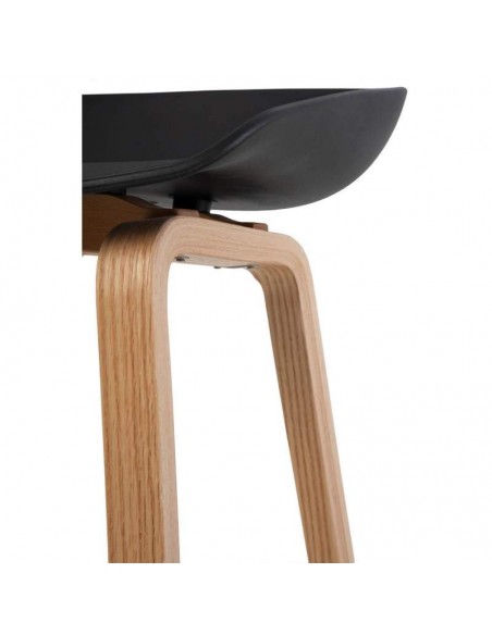 Taburete fijo nordico RUTH 66, madera, plástico