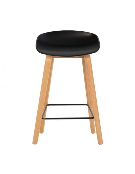 Taburete fijo nordico RUTH 66, madera, plástico