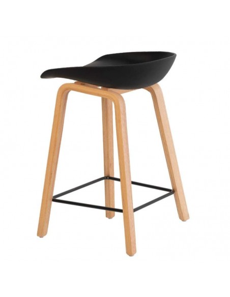 Taburete fijo nordico RUTH 66, madera, plástico