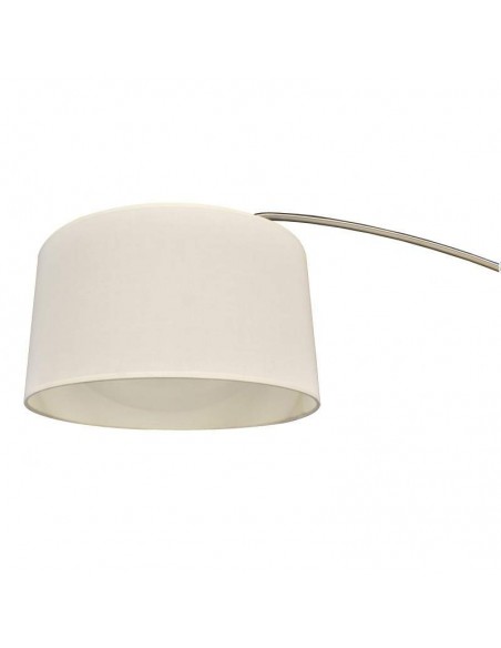 Lâmpada ajustável de pé para salão de beleza, cromo Alpha de design moderno, tela branca, base em mármore