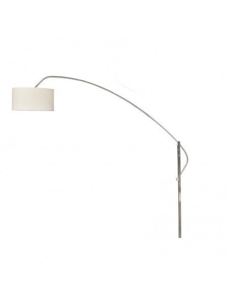 Lâmpada ajustável de pé para salão de beleza, cromo Alpha de design moderno, tela branca, base em mármore