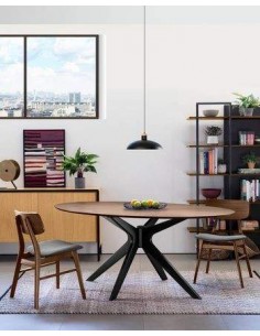 Mesa Naanim 180 x 110 cm acabamento nogueira. 2