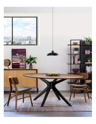 Mesa Naanim 180 x 110 cm acabado nogal.