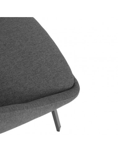 Silla giratoria AMELIE, tela, metal negro