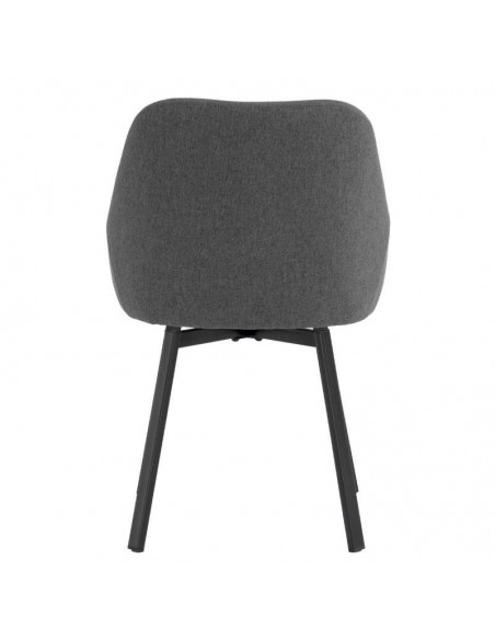 Silla giratoria AMELIE, tela, metal negro