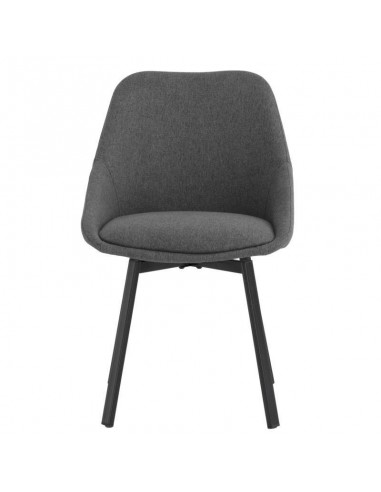 Silla giratoria AMELIE, tela, metal negro