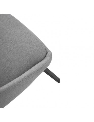 Silla giratoria AMELIE, tela, metal negro