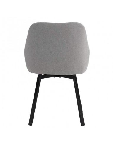 Silla giratoria AMELIE, tela, metal negro