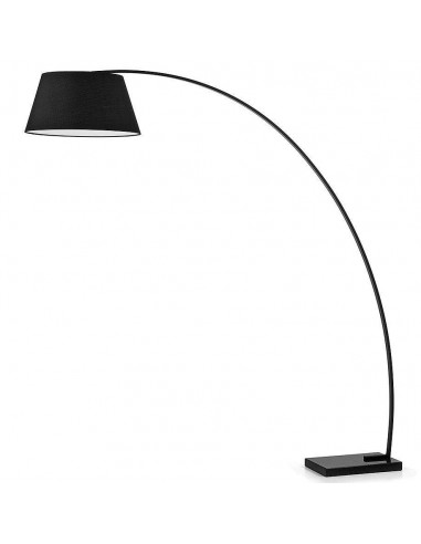 Pé de abajur Chop de design moderno, metal, tela preta ou branca