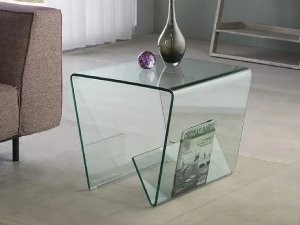 Mesas auxiliares de cristal